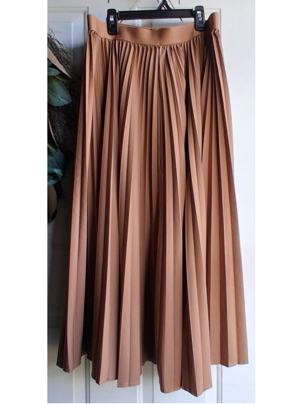Women's SHEIN Brown Pleated A-Line Skirt Size 12